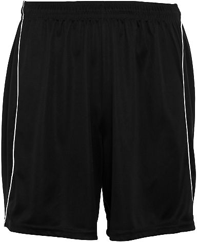 Augusta Sportswear 460 Wicking Soccer Short with P in Black/ white front view