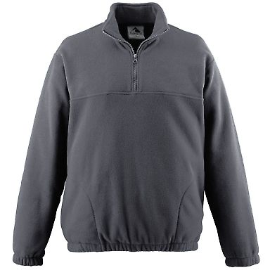 Augusta Sportswear 3531 Youth Chill Fleece Half-Zi in Charcoal heather front view
