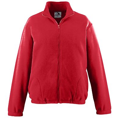 Augusta Sportswear 3540 Chill Fleece Full Zip Jack in Red front view