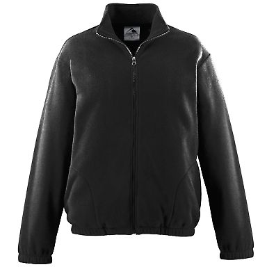 Augusta Sportswear 3540 Chill Fleece Full Zip Jack in Black front view