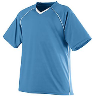 Augusta Sportswear 214 Striker Jersey in Columbia blue/ white front view
