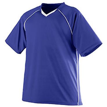 Augusta Sportswear 215 Youth Striker Jersey in Purple/ white front view