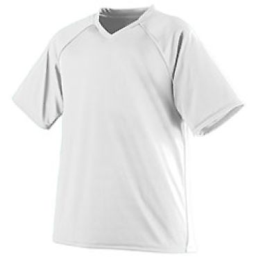 Augusta Sportswear 215 Youth Striker Jersey in White/ white front view