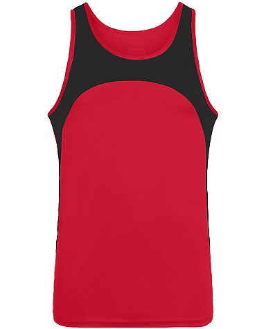 Augusta Sportswear 340 Velocity Track Jersey in Red/ black front view