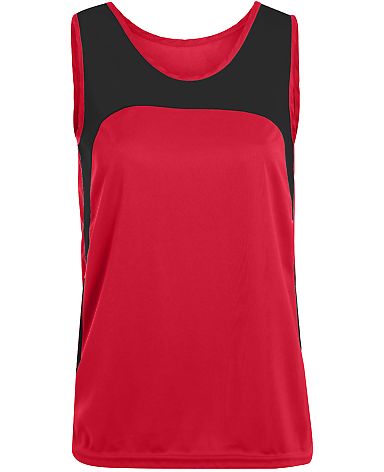 Augusta Sportswear 342 Women's Velocity Track Jers in Red/ black front view