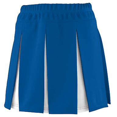 Augusta Sportswear 9116 Girls' Liberty Skirt in Royal/ white front view