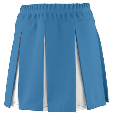 Augusta Sportswear 9116 Girls' Liberty Skirt in Columbia blue/ white front view