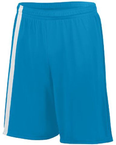 Augusta Sportswear 1623 Youth Attacking Third Shor in Power blue/ white front view