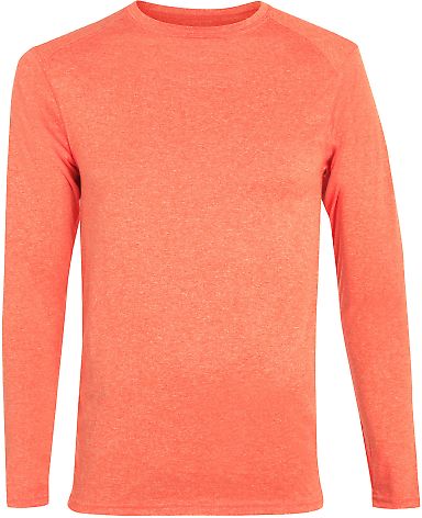 Augusta Sportswear 2807 Kinergy Long Sleeve Tee in Orange heather front view
