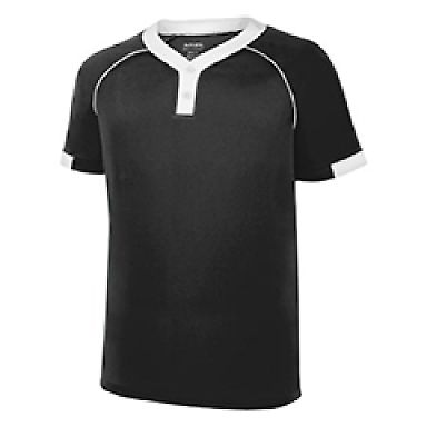 Augusta Sportswear 1552 Stanza Jersey in Black/ white front view