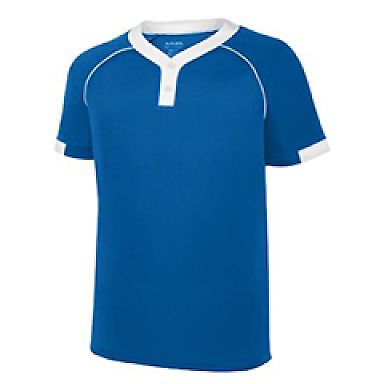 Augusta Sportswear 1553 Youth Stanza Jersey in Royal/ white front view