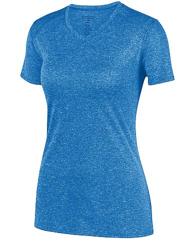 Augusta Sportswear 2805 Women's Kinergy Heathered  in Royal heather front view