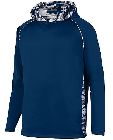 Augusta Sportswear 5539 Youth Mod Camo Hoodie in Navy/ navy mod front view