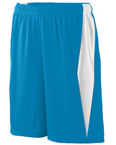 Augusta Sportswear 9735 Top Score Short in Power blue/ white front view