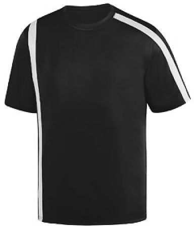 Augusta Sportswear 1621 Youth Attacking Third Jers in Black/ white front view