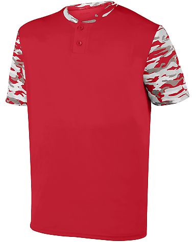 Augusta Sportswear 1549 Youth Pop Fly Jersey in Red/ red mod front view