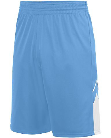 Augusta Sportswear 1168 Alley-Oop Reversible Short in Columbia blue/ white front view