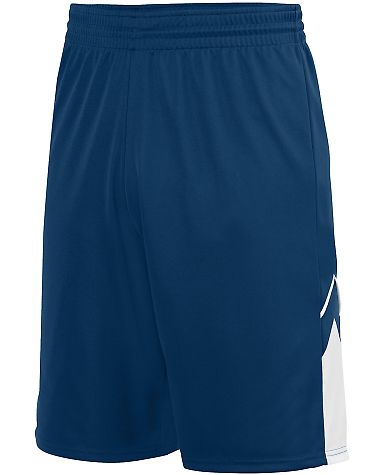 Augusta Sportswear 1168 Alley-Oop Reversible Short in Navy/ white front view