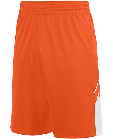 Augusta Sportswear 1168 Alley-Oop Reversible Short in Orange/ white front view