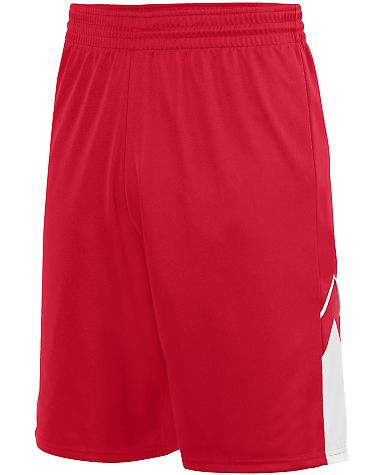 Augusta Sportswear 1168 Alley-Oop Reversible Short in Red/ white front view