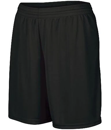 Augusta Sportswear 1423 Women's Octane Short in Black front view
