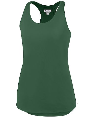 Augusta Sportswear 2434 Women's Sojourner Tank in Dark green front view