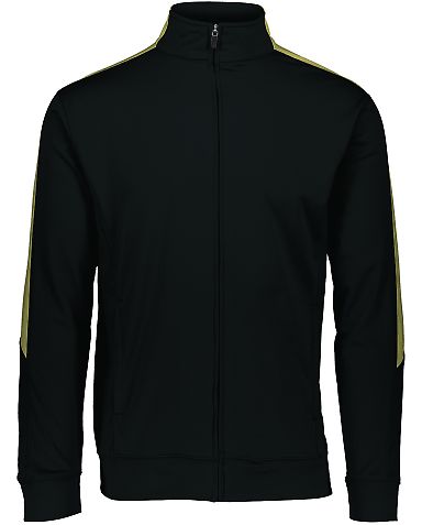 Augusta Sportswear 4395 Medalist Jacket 2.0 in Black/ vegas gold front view