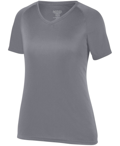 Augusta Sportswear 2793 Girls Attain Wicking T Shi in Graphite front view