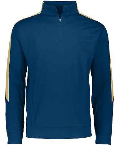 Augusta Sportswear 4386 Medalitst 2.0 Pullover in Navy/ vegas gold front view