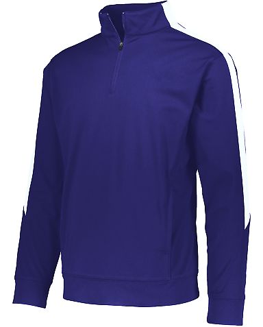 Augusta Sportswear 4386 Medalitst 2.0 Pullover in Purple/ white front view