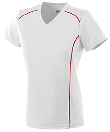 Augusta Sportswear 1092 Women's Winning Streak Jer in White/ red front view