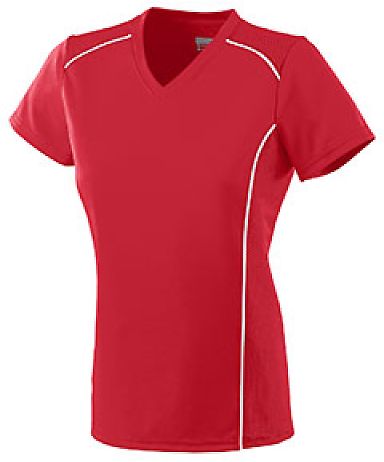 Augusta Sportswear 1092 Women's Winning Streak Jer in Red/ white front view