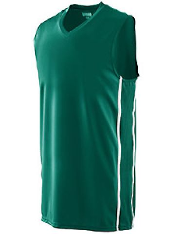 Augusta Sportswear 1180 Winning Streak Game Jersey in Dark green/ white front view