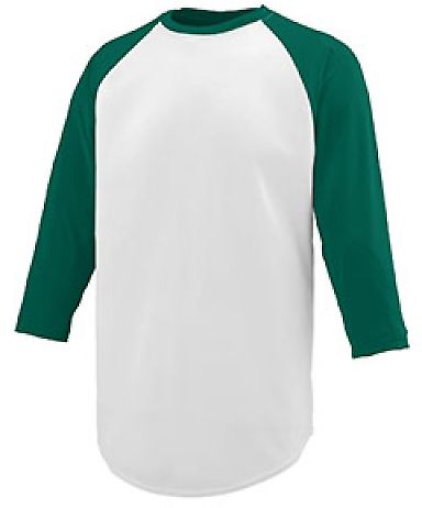 Augusta Sportswear 1505 Nova Jersey in White/ dark green front view