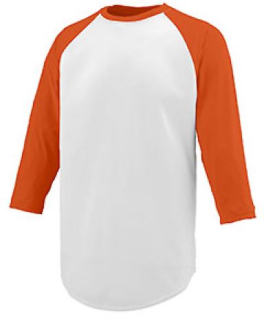 Augusta Sportswear 1505 Nova Jersey in White/ orange front view
