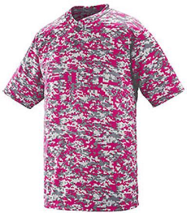 Augusta Sportswear 1556 Youth Digi Camo Wicking Tw in Power pink digi front view