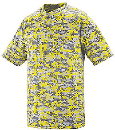 Augusta Sportswear 1556 Youth Digi Camo Wicking Tw in Power yellow digi front view