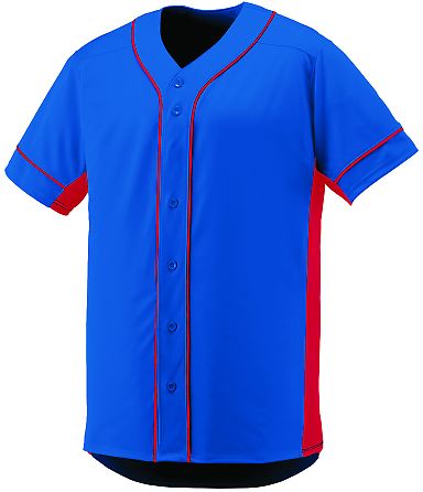 Augusta Sportswear 1660 Slugger Jersey in Royal/ red front view