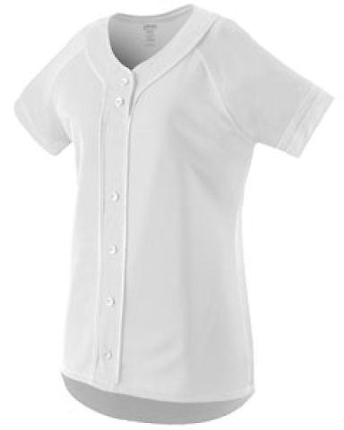Augusta Sportswear 1666 Girls' Winner Jersey in White/ white front view