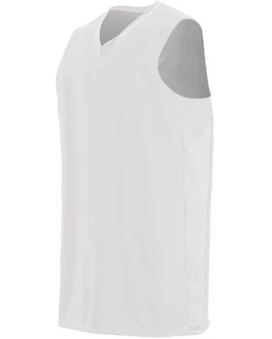 Augusta Sportswear 1712 Block Out Jersey in White/ white front view
