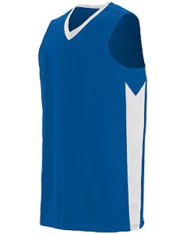Augusta Sportswear 1712 Block Out Jersey in Royal/ white front view