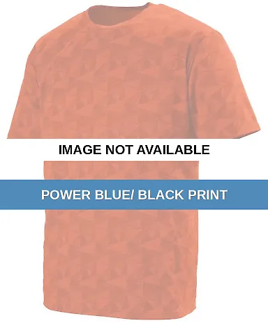 Augusta Sportswear 1795 Elevate Wicking T-Shirt Power Blue/ Black Print front view