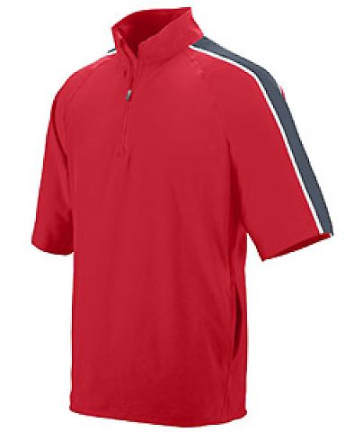 Augusta Sportswear 3788 Quantum Short Sleeve Top in Red/ graphite/ white front view