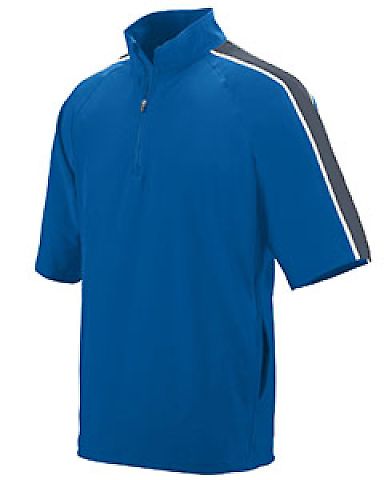 Augusta Sportswear 3788 Quantum Short Sleeve Top in Royal/ graphite/ white front view