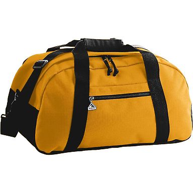 Augusta Sportswear 1703 Large Ripstop Duffel Bag in Gold/ black front view