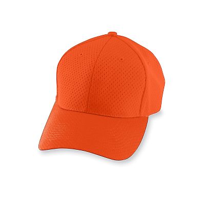 Augusta Sportswear 6236 Youth Athletic Mesh Cap in Orange front view