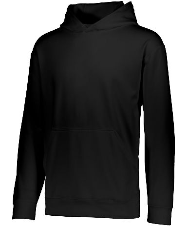 Augusta Sportswear 5506 Youth Wicking Fleece Hoode in Black front view
