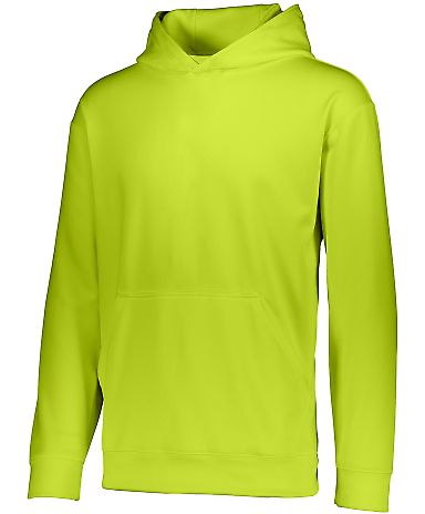 Augusta Sportswear 5506 Youth Wicking Fleece Hoode in Lime front view
