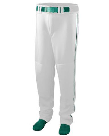 Augusta Sportswear 1446 Youth Series Baseball/Soft in White/ dark green front view