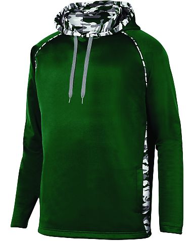 Augusta Sportswear 5538 Mod Camo Hoodie in Dark green/ dark green mod front view